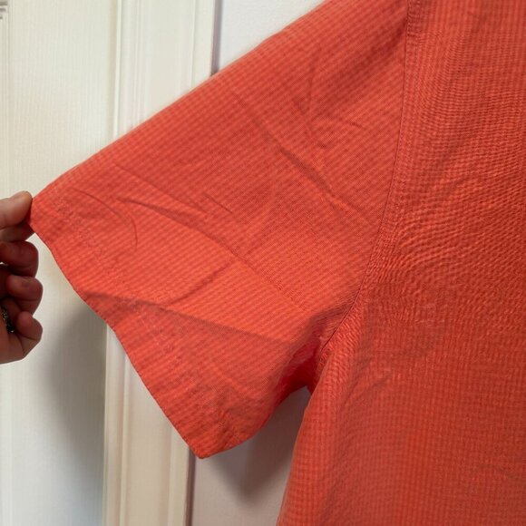 Royal Robbins button down shirt orange short sleeve size L Summer Casual - Picture 3 of 13